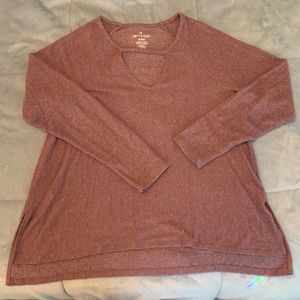 Blush ribbed long sleeve